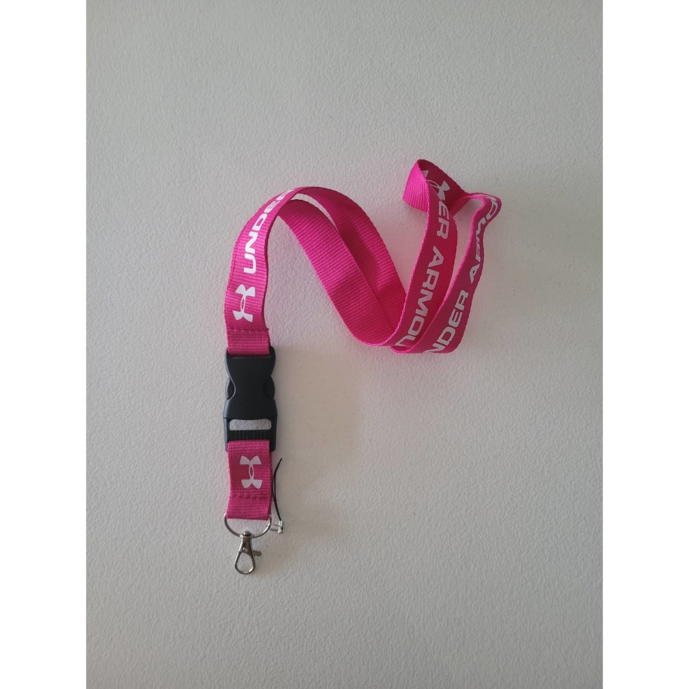 Top Clothing Brand Car Keys Holder Under Armour One Size Pink Lanyard & Clip